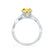 EDEN - Princess Yellow Sapphire & Diamond 18k White Gold Vine Solitaire Ring