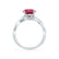 EDEN - Princess Ruby & Diamond 18k White Gold Vine Solitaire Ring