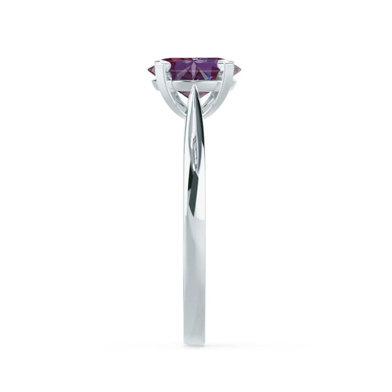 ELENA - Chatham® Round Alexandrite Solitaire Engagement Ring 950 Platinum