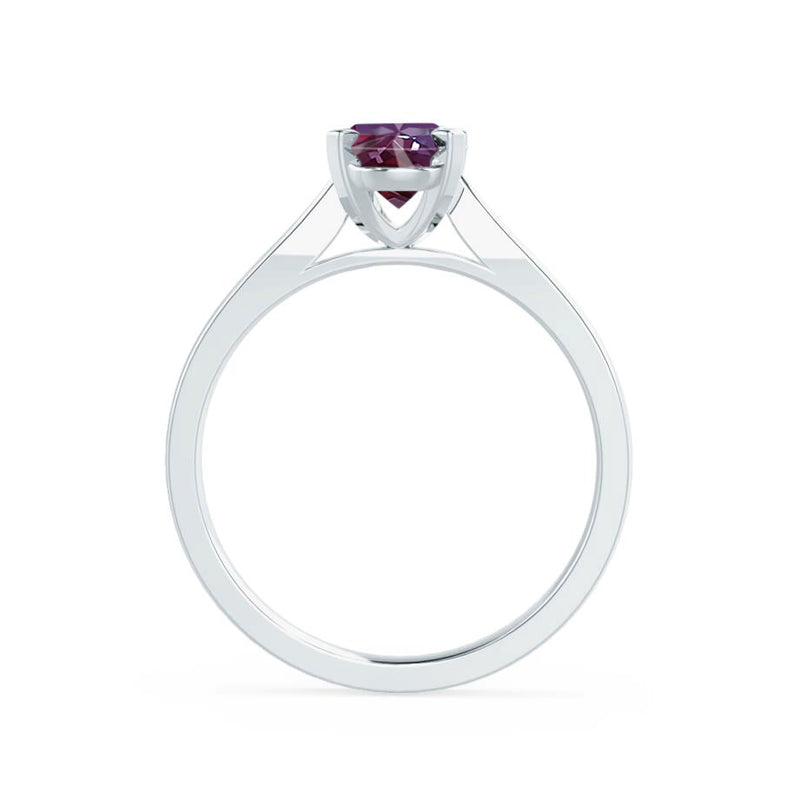 ELENA - Chatham® Round Alexandrite Solitaire Engagement Ring 950 Platinum