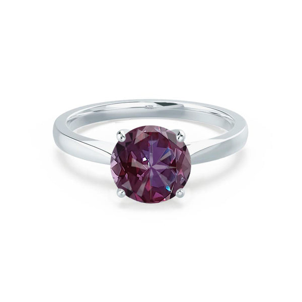 ELENA - Chatham® Round Alexandrite Solitaire Engagement Ring 950 Platinum