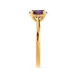 ELENA - Chatham® Round Alexandrite Solitaire Engagement Ring 18k Yellow Gold