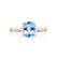 ELENA - Round Aqua Spinel Solitaire Engagement Ring 18k Rose Gold