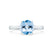 ELENA - Round Aqua Spinel Solitaire Engagement Ring 950 Platinum