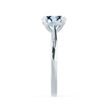ELENA - Chatham® Round Aqua Spinel Solitaire Engagement Ring 950 Platinum