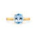 ELENA - Round Aqua Spinel Solitaire Engagement Ring 18k Yellow Gold