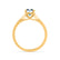 ELENA - Round Aqua Spinel Solitaire Engagement Ring 18k Yellow Gold