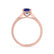 ELENA - Round Blue Sapphire Solitaire Engagement Ring 18k Rose Gold