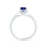 ELENA - Round Blue Sapphire Solitaire Engagement Ring 950 Platinum