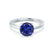 ELENA - Round Blue Sapphire Solitaire Engagement Ring 950 Platinum