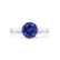 ELENA - Round Blue Sapphire Solitaire Engagement Ring 950 Platinum