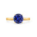 ELENA - Round Blue Sapphire Solitaire Engagement Ring 18k Yellow Gold
