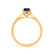ELENA - Round Blue Sapphire Solitaire Engagement Ring 18k Yellow Gold