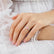 ELENA - Round Champagne True Sapphire Solitaire Engagement Ring 18k White Gold