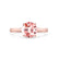ELENA - Round Champagne True Sapphire Solitaire Engagement Ring 18k Rose Gold