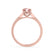 ELENA - Round Champagne True Sapphire Solitaire Engagement Ring 18k Rose Gold
