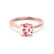 ELENA - Round Champagne True Sapphire Solitaire Engagement Ring 18k Rose Gold