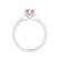 ELENA - Round Champagne True Sapphire Solitaire Engagement Ring 18k White Gold