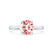 ELENA - Round Champagne True Sapphire Solitaire Engagement Ring 18k White Gold