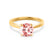 ELENA - Round Champagne True Sapphire Solitaire Engagement Ring 18k Yellow Gold