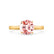 ELENA - Round Champagne True Sapphire Solitaire Engagement Ring 18k Yellow Gold