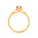 ELENA - Round Champagne True Sapphire Solitaire Engagement Ring 18k Yellow Gold