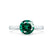 ELENA - Round Emerald Solitaire Engagement Ring 950 Platinum