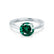 ELENA - Round Emerald Solitaire Engagement Ring 950 Platinum