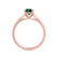 ELENA - Round Emerald Solitaire Engagement Ring 18k Rose Gold