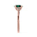 ELENA - Round Emerald Solitaire Engagement Ring 18k Rose Gold