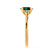 ELENA - Round Emerald Solitaire Engagement Ring 18k Yellow Gold