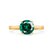 ELENA - Round Emerald Solitaire Engagement Ring 18k Yellow Gold