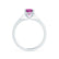 ELENA - Round Pink Sapphire Solitaire Engagement Ring 18k White Gold