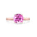 ELENA - Round Pink Sapphire Solitaire Engagement Ring 18k Rose Gold