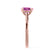 ELENA - Round Pink Sapphire Solitaire Engagement Ring 18k Rose Gold