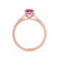 ELENA - Round Pink Sapphire Solitaire Engagement Ring 18k Rose Gold