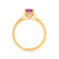 ELENA - Round Pink Sapphire Solitaire Engagement Ring 18k Yellow Gold