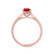 ELENA - Round Ruby Solitaire Engagement Ring 18k Rose Gold