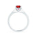 ELENA - Round Ruby Solitaire Engagement Ring 950 Platinum