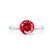 ELENA - Round Ruby Solitaire Engagement Ring 950 Platinum