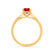 ELENA - Round Ruby Solitaire Engagement Ring 18k Yellow Gold