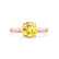ELENA - Round Yellow Sapphire Solitaire Engagement Ring 18k Rose Gold