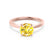 ELENA - Round Yellow Sapphire Solitaire Engagement Ring 18k Rose Gold
