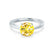 ELENA - Round Yellow Sapphire Solitaire Engagement Ring 18k White Gold