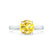 ELENA - Round Yellow Sapphire Solitaire Engagement Ring 18k White Gold