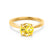 ELENA - Round Yellow Sapphire Solitaire Engagement Ring 18k Yellow Gold