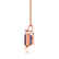 ELIZA - Emerald Cut Alexandrite 4 Claw Drop Pendant 18k Rose Gold Pendant Lily Arkwright