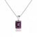 ELIZA - Emerald Cut Alexandrite 4 Claw Drop Pendant 18k White Gold Pendant Lily Arkwright