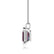 ELIZA - Emerald Cut Alexandrite 4 Claw Drop Pendant 18k White Gold Pendant Lily Arkwright
