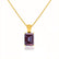 ELIZA - Emerald Cut Alexandrite 4 Claw Drop Pendant 18k Yellow Gold Pendant Lily Arkwright
